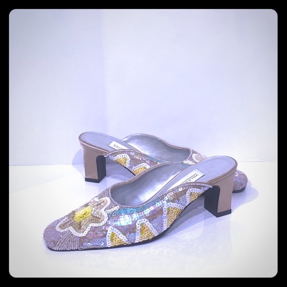 Valerie Stevens Shoes - Valerie Stevens sequined Mules